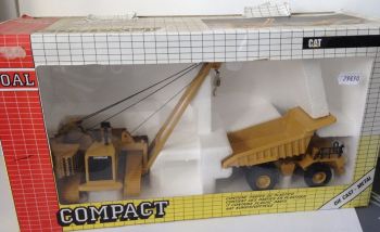 OCJOA381 - Occasion-Dumper CATERPILLAR Ech:1/64 Piplayer CATERPILLAR 591 Ech:1/50-"Neuf en boîte"-"Boîte abîmée