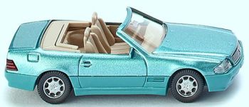 WIK014203 - MERCEDES 500 SL cabriolet "Bleu métallisé" Ech:1/87