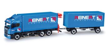 HER159784 - Porteur SCANIA R09 3 essieux avec remorque 1 Essieu "REINERT" Ech:1/87