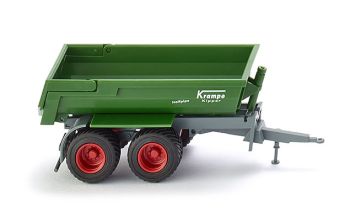 WIK038811 - Benne semi-ronde 2 Essieux KRAMPE "Verte" Ech:1/87