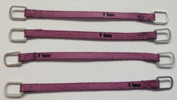 YCC331-1 - Lot de 4 sangles de levage 1 Tonne de 4cm "Violette"
