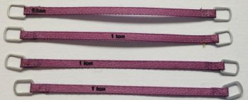YCC331-2 - Lot de 4 sangles de levage 1 Tonne de 6cm Violette