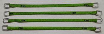 YCC332-3 - Lot de 4 sangles de levage 2 Tonnes de 8cm "Verte"