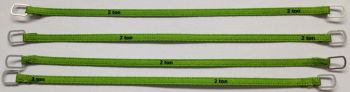 YCC332-4 - Lot de 4 sangles de levage 2 Tonnes de 10cm "Verte"