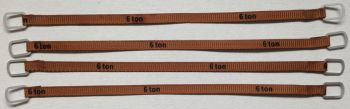 YCC336-2 - Lot de 4 sangles de levage 6 Tonnes de 12cm Marron foncé