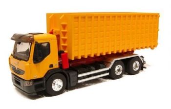OCELI3300057 - RENAULT Premium 6x4 Avec benne déposable "Jaune" Ech:1/43  ( rétros cassés)