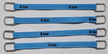 YCC337-1 - Lot de 4 sangles de levage 8 Tonnes de 10cm Bleu