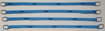 YCC337-4 - Lot de 4 sangles de levage 8 Tonnes de 22cm "Bleu"