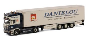 WSI01-1237 - SCANIA R Topline 4x2 Avec remorque 3 Essieux frigorifique THERMOKING "DANIELOU"