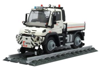 NZG9105/01A - MERCEDES Unimog U 430 blanc SERSA rail/route