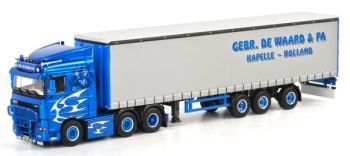 WSI02-1186 - DAF XF 95 SCC 3 Essieux avec remorque bachée 3 Essieux "GEBR.DE WAARD&PA"