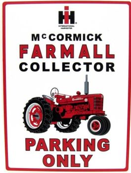 IH4910-125 - Plaque MC CORMICK FARMALL Collector "Parking Only"