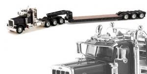 NOR61101N - Camion Porte-engins PETERBILT 389 Cabine noire