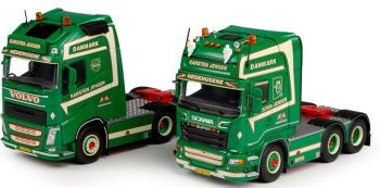 TEK68601 - SCANIA R13  Topline 6x4 et VOLVO FH04 Globetrotter XL 3 Essieux "KARSTEN JENSEN"