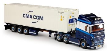 TEK68638 - VOLVO FH4 Globetrotter 6x4 avec porte container 3Essieux et container frigorifique 40Pieds "CMA CGM"