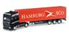 HER066440 - DAF 95 XF SSC Avec remorque porte container 3 Essieux "HAMBURG SUD" Ech:1/160