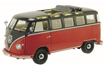 SCH284 - VOLKSWAGEN T1 Samba "Rouge et Noir" Limité à 1500 Ex Ech:1/18