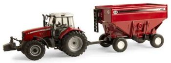 ERT16291 - MASSEY 7475 Avec remorque wagon 680 "J&M"