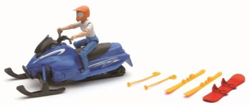 NEW37155C - Coffret avec un personnage , une moto neige et accessoires