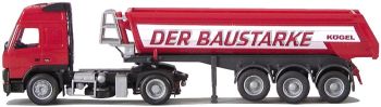AWM4084.21 - VOLVO FM Globetrotter 4x2 Avec benne 3 Essieux "DER BAUSTARKE" Ech:1/87