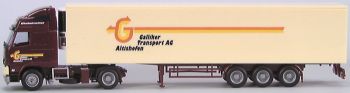 AWM5841.1 - VOLVO FH12 Globetrotter Avec remorque frigorifique 3 Essieux "GALLIKER" Ech:1/87