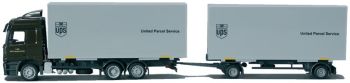 AWM6565.81 - MERCEDES Actros porteur avec remorque 2 Essieux "UPS" Ech:1/87