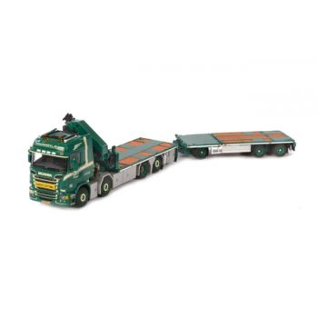 WSI01-1771 - SCANIA R Streamline Highline 4 Essieux grue Avec remorque plateau 3 essieux "G.L. de Haan"