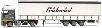 AWM55029 - IVECO Eurostar 4x2 Avec remorque bachée 3 Essieux " FRIDERICI" Ech:1/87