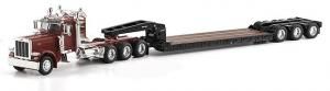 NOR61101R - Camion Porte-engins PETERBILT 389 Cabine rouge