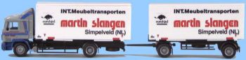 AWM70147 - MAN - F90 4x2 porteur avec remorque 2 essieux "Spedition Slangen" 1/87
