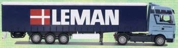 AWM71602 - MAN TG-A XXL Avec remorque Bachée 3 essieux "Leman" 1/87