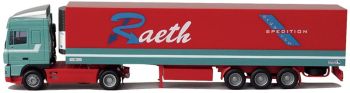 AWM7511.01 - DAF XF SC 4x2 avec remorque Frigorifique 3 essieux "Raeth" 1/87
