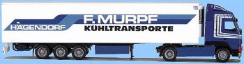 AWM55049 - VOLVO 4x2 FH12 Globetrotter 4x2 Avec remorque 3 Essieux frigorifique "F.MURPF" Ech:1/87