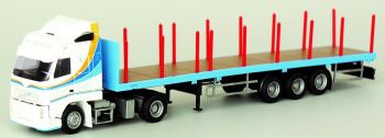 AWM54169 - VOLVO FH12 XL Globetrotter 4x2 avec remorque plateau 3 Essieux "NEU" Ech:1/87