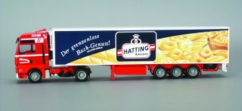 AWM71652 - MAN TG-A XXL Avec Remorque Frigorifique 3 Essieux "Therkelsen/Hatting" 1/87