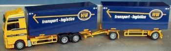 AWM71638 - MAN TG-A XXL 6x4 Porteur Avec Remorque 2 Essieux "H W" 1/87
