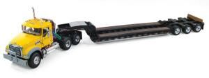 FIGE503116 - Camion Porte-engins MACK Granite MP Cabine Jaune