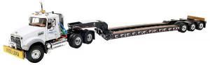 FIGE503106 - Camion Porte-engins MACK Granite MP Cabine Blanche avec logo KOMATSU