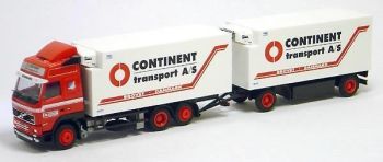 AWM71295 - VOLVO FH12 Globetrotter 6x4 avec remorque 2 Essieux  "Continent" 1/87