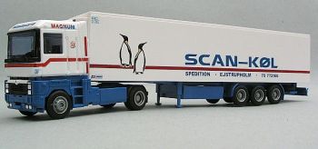 AWM70914 - RENAULT Magnum 4x2 Avec Remorque Frigorifique 3 Essieux "Scan Kol" 1/87