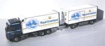 AWM71065 - VOLVO FH Globetrotter 6x4 Porteur avec Remorque frigorifique "Royal Greenland" 1/87