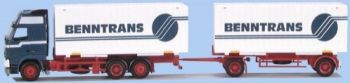AWM70129 - VOLVO FH12 Globetrotter xl  porteur 6x4 Avec remorque 2 Essieux et 2 containers 20 pieds "BENNTRANS"