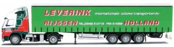 AWM71391 - VOLVO FH12 Globetrotter 4x2 Avec remorque bachée 3 Essieux"LEVERINK RIJSEN" Ech:1/87
