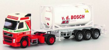 AWM7367.61 - VOLVO FH12 Globetrotter 4x2 Avec remorque 3 Essieux container citerne "VD BOSCH" Ech:1/87