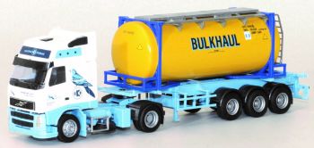 AWM7387.81 - VOLVO FH12 XL 4x2 Avec remorque 3 Essieux et container citerne "BULKHAUL" Ech:1/87