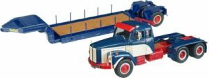 NZG583/20 - Camion SCANIA LT110 avec Porte-engins NOOTEBOOM ODU33W