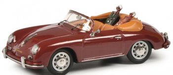 SCH26880 - PORSCHE 356 A cabriolet rouge avec club de Golf