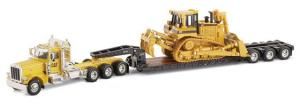 NOR55207 - PETERBILT 389 avec Porte-engins et Bull CAT D8R - Boîte très abimée