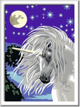 Numéro d'art - élégante Licorne - 18 x 24 cm