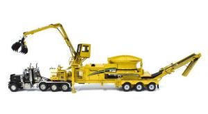TWH089-010-4 - Déchiqueteuse VERMEER TG7000 Jaune sur PETERBILT 379 4 Essieux